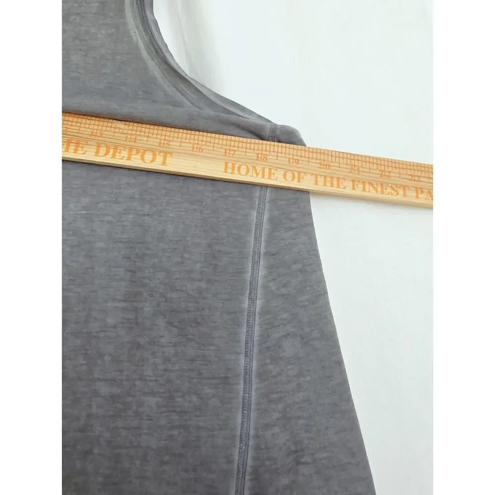 Lululemon Tank Size 6 Gray All Tied Up Split Back - Picture 4 of 6